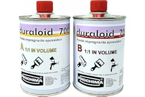 PROCHIMA, Duraloid 7001 A+B, Primer Fondo Epossidico Trasparente Bicomponente a Solvente, Impregnante non Pigmentato Caratterizzato da Elevata Fluidità, 1 Kg