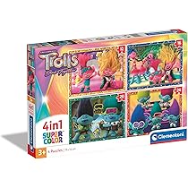 Clementoni Supercolor Puzzle Trolls 3 – 104 Pezzi Per Bambini 6 Anni, Dimensioni 37,9x26,9 Cm, Made In Italy