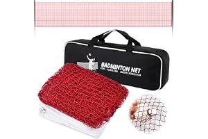 0,76 x 6,1 m professionellt badmintonnät med metallkabel, vikbart och bärbart polypropen, perfekt för träning och volleyboll.