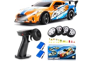 JONRRYIN Macchina Telecomandata Drift, 1:14 RC Drift Car, 25km/h 4WD Radiocomandata Auto con Luce LED, Regalo di Giocattolo Auto per Adulti e Bambini di Età Superiore agli 8 Anni