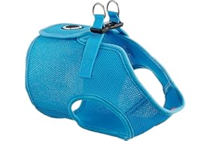 Puppia Hundegeschirr für kleine und mittelgroße Hunde - weiche Weste in vielen Farben - Auch als Welpengeschirr verwendbar -Antizuggeschirr für Hunde, Himmelblau, XXL