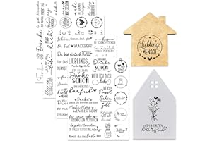 Tixlux 4 Stück Rub On Sticker, Folie Transferaufkleber 19x14cm für Glas, Handarbeiten, Dekoration, DIY-Kunsthandwerk, Geschenke Deko, Party Deko (Lieblingsmensch)