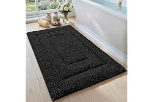 DEXI Halkfri Badmatta, Mjuk Mikrofiber Badrumsmatta, Vattenabsorberande, Maskintvättbar, Extra Tjock Duschmatta för Badrum, 4