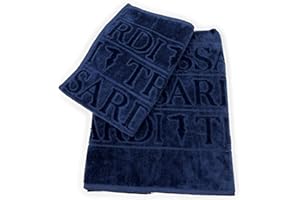 Trussardi Coppia Spugna di Puro Cotone (Blu)