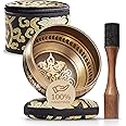 Tibetan Singing Bowl Set with Box – Authentic Hand-Tuned Sound Bowl for Meditation – Complete Meditation Bowl Kit with Cushion, Mallet & Box – Tibetan Bell for Yoga, Relaxation, & Sound Healing