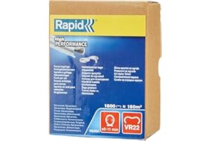 Rapid VR22 - Agrafes à Grillage en Acier Galvanisé, Compatible avec les Grillages 5-11 mm, Idéal pour Sécuriser Cages & Clôtures, 1100 Pièces, Emballage sous Blister (40108806)