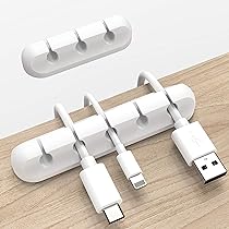 Nearockle Siliconen kabelbinders voor kabelbeheer, 16 stuks, 10,7 cm, herbruikbaar, elektronische accessoires voor thuis, kantoor, keuken, school, reizen (zwart, 8 en 8 wit Nearockle Siliconen kabelbinders voor kabelbeheer, 16 stuks, 10,7 cm, herbruikbaar, elektronische accessoires voor thuis, kantoor, keuken, school, reizen (zwart, 8 en 8 wit