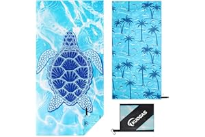 KUOGAS Strandtuch XXL 200×100 cm,Groß Schnelltrocknendes Mikrofaser Handtuch, Sandfrei Badetuch,Stranddecke Damen strandhandtuch