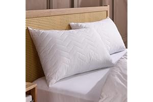 Snuggledown Rebound Quilted Pillows 2 Pack - Hotel Quality Firm Support Luxury Pillows for Back & Side Sleepers | Bounce-Back Comfort, UK-Made, Non-Allergenic (48 x 74cm)