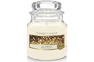 Yankee Candle CLASSIC-Vanilla świeca zapachowa, All Is Bright, mała świeca w szkle, 104