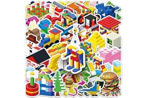 CHAOPAITIEZHI Bausteine Sticker Set 50 Stück - Skateboard, Graffiti, Motorrad, Fahrrad, Snowboard, Gepäck, Laptop, Auto, Koffer - Wasserdichte Vinyl Aufkleber für Kinder und Jugendliche