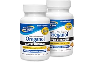 NORTH AMERICAN HERB & SPICE Super Strength Oreganol P73 120 caps - Pack of 2 - Immune System Support - Non-GMO, Vegan Friendly