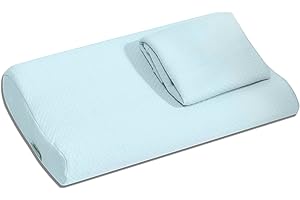 bonmedico Magiczna poduszka, ergonomiczna poduszka na głowę idealna dla kobiet lub dzieci, z bezpłatnym bawełnianym pokrowcem, (40 x 26 x 8/6 cm)