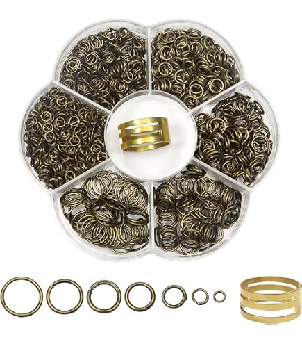 Swpeet 150 Anelli A D In Metallo - Set Multiuso, Argento, Dimensioni Miste Da 13 A 30 Mm, Per Fai Da Te