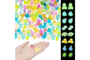 IETWATE 150 sztuk mini figurek, świecące mini figurki zwierząt, z żywicy, kolorowe małe zwierzęta, do dekoracji miniaturowych ogrodów krajobrazowych, akwariów i basenów z rybami