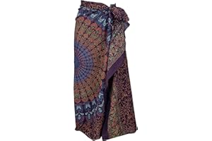 GURU SHOP Sarong Mandala - Tenture murale - Pour homme et femme - Rouge - Coton - Taille unique