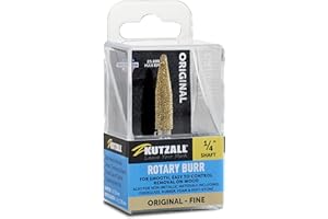 Kutzall Original Fresa Conica, Albero da 1⁄4", Grana Fine - Accessorio Falegnameria per Attrezzi Bosch, DeWalt, Milwaukee, Makita. Carburo di Tungsteno Abrasivo, 1⁄4" (6.3mm) X 1-1⁄2" (38.1mm), T-14G