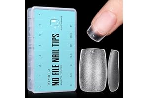 TOMICCA Tipsy - pełne pokrycie, miękkie żelowe tipsy-tipsy-tips-tips-szorty kwadratowe