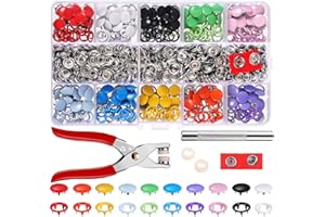240 Sets Druckknöpfe,MLIAIMCE Metall Druckknöpfe Kit Mit Zange 9,5mm Jersey Druckknöpfe 10 Farben,Für DIY Basteln Baby Kinder Kinderbekleidung,Kleidung Taschen,Handgemaakt,Kleding Repareren