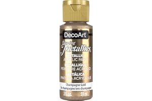DECOART Deco Art Americana - Pintura acrílica Efecto metálico multisuperficie, Color Dorado