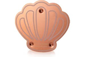 Sinbana Bird Bath Copper Cleaning Disk, Shell Shape Reinforced Copper Purification Disk Plate with Triple-Point Practical Bird Bath & Bowls Cleaner for Outdoor All-Season Use