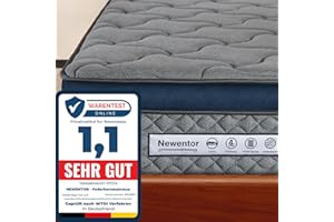 Newentor® Matratze Höhe 25 cm Härtegrad H3 Mittelfest Komfort/Support 90x200 cm - Kaltschaummatratze Öko-Tex Zertifiziert - Matratze für Kinder und Erwachsene - Orthopädische 7 Zonen Matratze