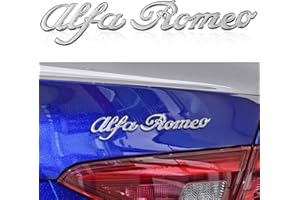 HENGYUESHANG Auto Emblem Abzeichen 3D Metalldekoration Aufkleber Kompatibel mit Alfa Romeo Mito 147 156 159 166 939 Giulietta Giulia Mito GT Stelvio Zubehör (Weiß)
