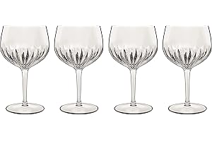 Luigi Bormioli Mixology Gin Gasses Set 4 Son.hyx Cristallo-Altamente Resistente alla rottura-Lavabile in lavastoviglie, Made in Italy, Vetro, 27 Fluid_Once, Trasparente