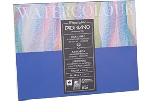 Fabriano Carta ad Acquerello, Cotone, Bianco, 18 x 24 x 0,5 cm