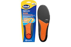 ‎DR. SCHOLL'S Scholl GelActiv Work Einlegesohlen für Männer, ganztägiger Komfort bei der Arbeit, hält die Füße frisch und kühl, Stoßdämpfung und komfortable Polsterung mit GelWave-Technologie, Größe 40.5-46