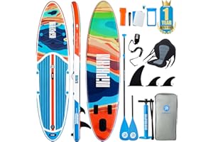 Niphean Inflatable Stand Up Paddle Board with SUP Accessories, Anti-Slip EVA Deck, 320cm Inflatable Paddle Board for Adults & Youth of All Skill Levels
