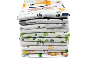 Clevere Kids baby-collection Langes bébé en Mousseline de Coton colorées | Lot de 10 | 70 x 80 cm | Double Tissage | Oeko-Tex | fabriqué dans l'UE (Unisex)