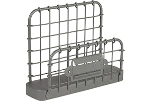 Spectrum Diversified Modern Decor with Rustic Name Plate, Vintage Mail Storage and Office Organization, Alloy Steel, Industrial Grey, Letter Holder