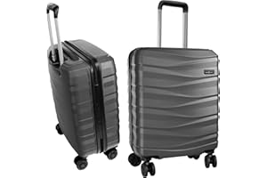 HANSEKOFFER Hartschalenkoffer – Koffer Handgepäck – Reisekoffer klein – Kabinengepäck – Trolley – leicht – Größe 37x55x22cm 42 Liter