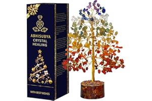 ABHISUBYA 7 Pietre Chakra - Albero Della Vitan - Cristalli Chakra - Pietre E Cristalli - Articoli Wicca - Cristalloterapia - Cristalli Meditazione - Albero Feng Shui