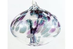 Milford Collection Orb Tree of Life Large Glass Globe - Violet