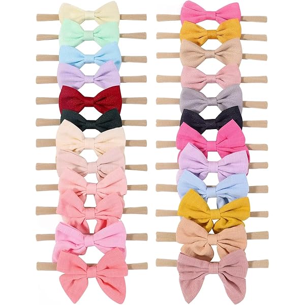 5 Fasce Per Capelli Fiorellini Morbide - Per Neonatine E Bambine - Foto 5