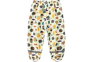 FEWLBY Pantalon Imperméable Enfant Pantalon de Pluie, Filles Garçons Combinaison de Pluie Réutilisable Vêtements de Pluie