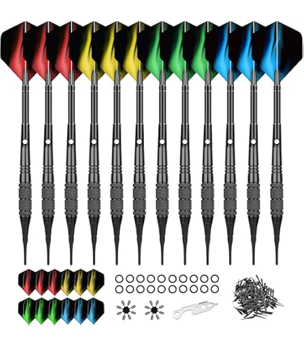 Set De 12 Fléchettes électroniques Elalove 14g + 100 Pointes De Rechange
