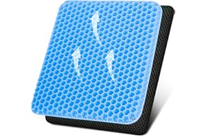 Deyikeji Cuscino per sedia, cuscino antisdraio, allevia la pressione sull'ortopedico, con fodera antiscivolo per auto/ufficio/casa/sedia a rotelle (Azzurro)