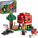 LEGO 21179 Minecraft The Mushroom House Set, Building Toy for Kids Age 8 plus, Gift Idea with Alex, Mooshroom & Spider Jockey