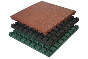 Gartenpirat Matelas de réception Tapis Anti Chute Noir 50x50 cm épaisseur 43 mm