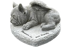 Animal Crackers French Bulldog 'Forever In Our Hearts' Stone Effect Dog Memorial Or Pet Loss Gift