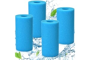 DIELOVEHUA Lot de 4 Éponge Filtrante Type A, Filtre en Mousse pour Spa, Filtre de Piscine en Mousse, Cartouche de Filtre en Mousse, Réutilisables et Lavable, pour Spa, Piscine