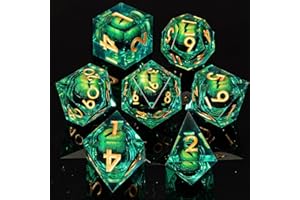 Power Beast Dungeon Würfel Set Rotierendes Drachenauge, 7 Rollenspiel Würfel, Polyedrische Würfel Set, Dungeons and Dragons, D&D, DND, Dungeon Master.