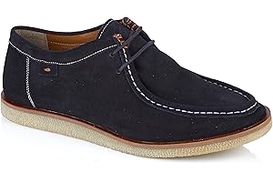 Silver Street London Men's Sydney Suede Leather Lace up Boat Shoe