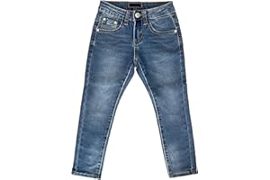 TMK Lange Jeans für Kinder, Jeanshose für Jungen mit elastischem Bund, blaue Denim-Hose Junior Mädchen (Code 2300)