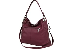 AMBRA Moda Borsa da donna di vera pelle, borsa a spella GL012