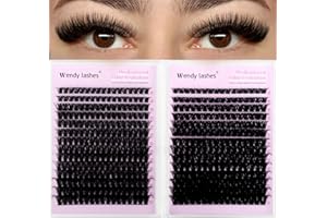 WENDY LASHES Ciglia Finte Ciuffetti,594PCS 80D+100D Ciuffetti Ciglia Finte Russe Soffici D-Curl 10-18mm Look Naturale Lash Extensions DIY Fai Da Te per Principianti(80D+100D-0.07D1018)