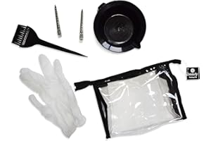 CS Beauty 6pcs Hairdressing Brush Bowl Clip Glove Combo Salon Hair Colour Dye Tint Tool Set Colouring Kit